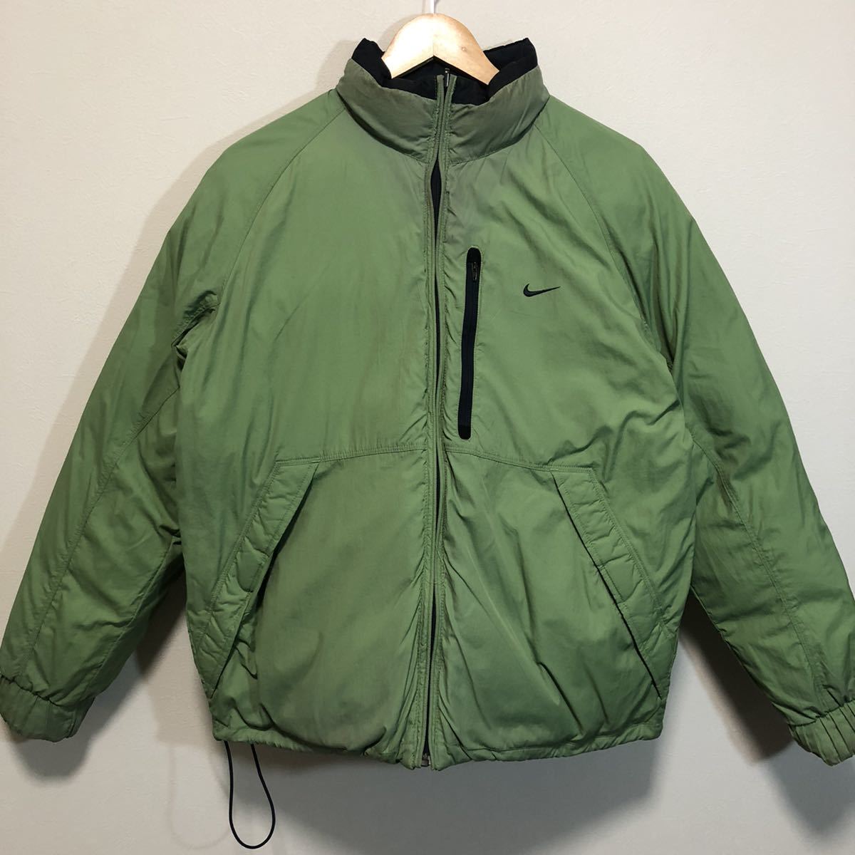 NIKE ナイキ リバーシブルダウンジャケット ビッグサイズM紺緑 a4