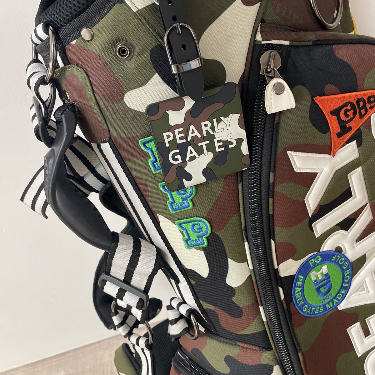 パーリーゲイツ キャディバッグ スタンド ワッペンカモ 迷彩｜Yahoo