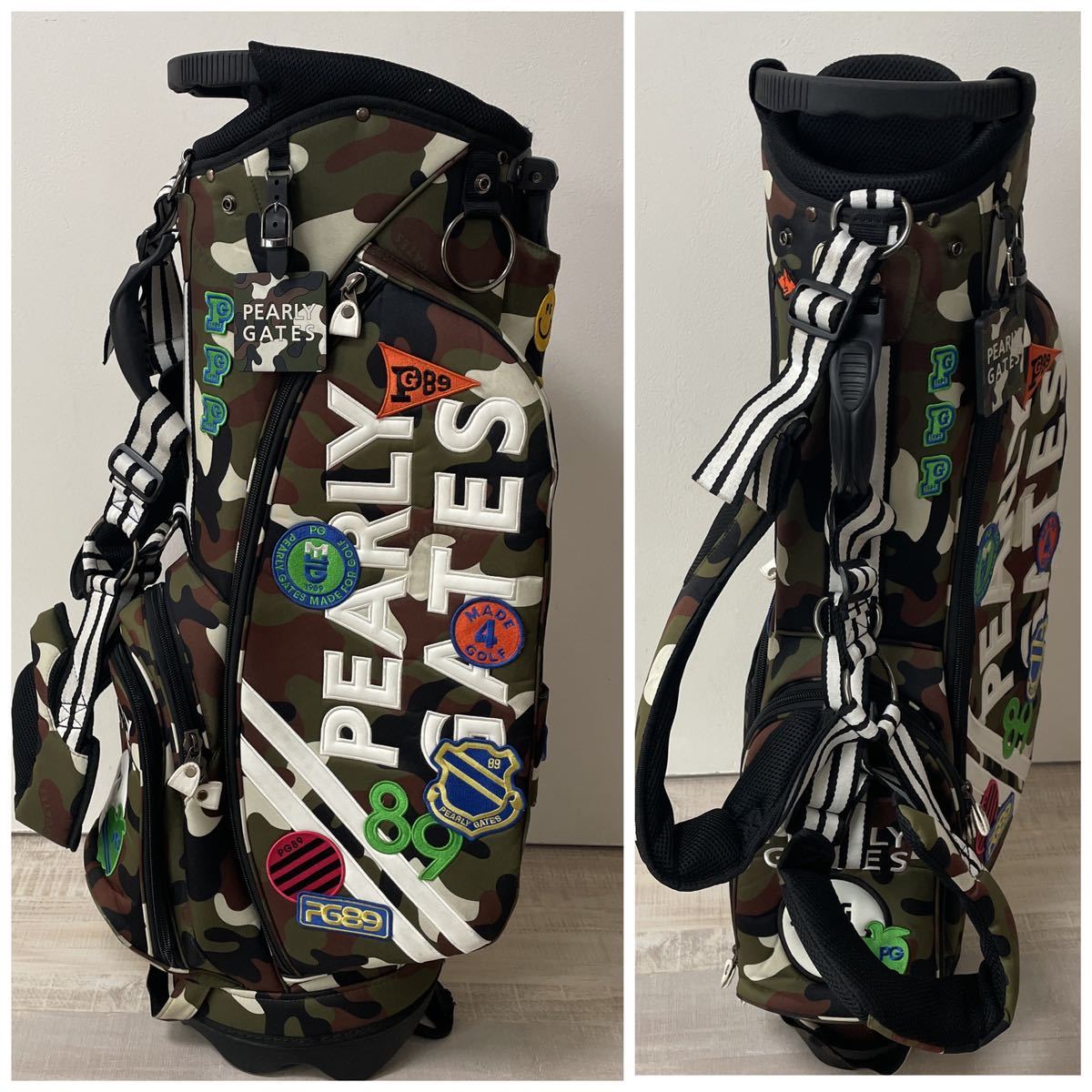 パーリーゲイツ キャディバッグ スタンド ワッペンカモ 迷彩｜Yahoo