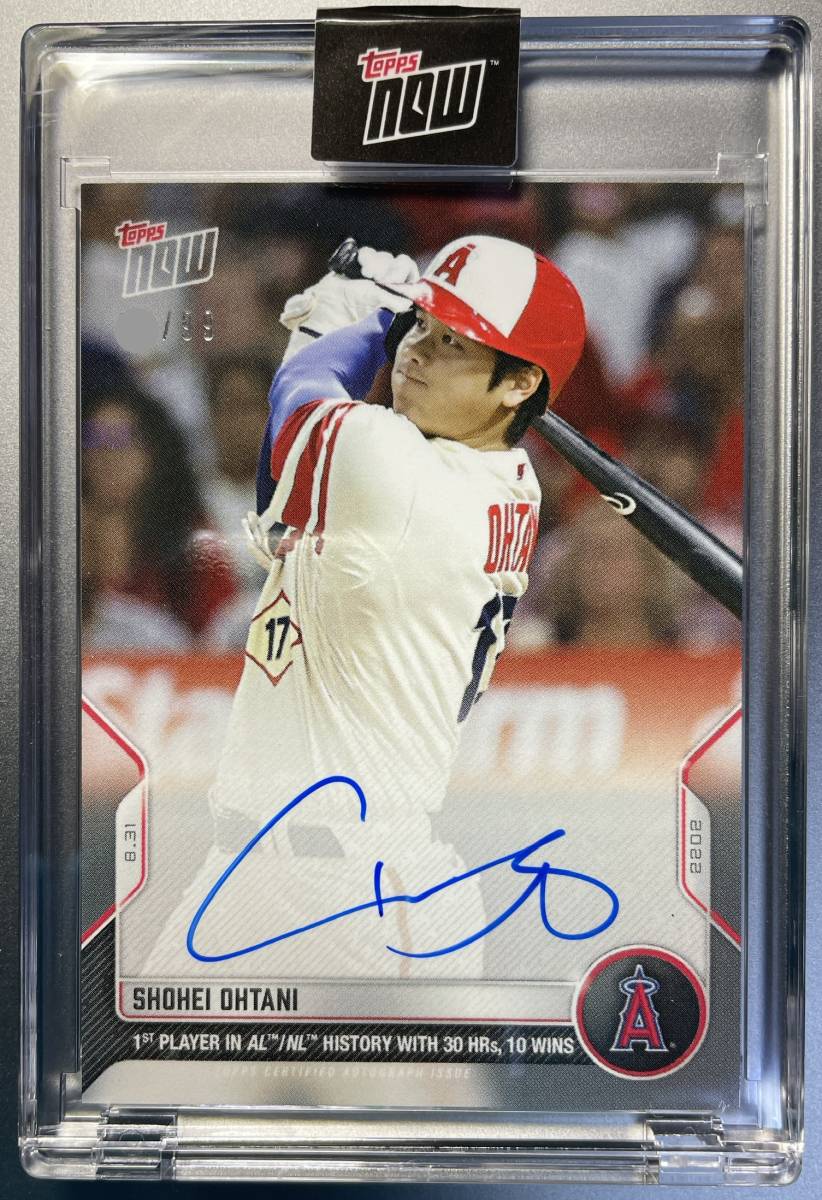 Yahoo!オークション - 大谷翔平 2022 Topps Now 99枚限定 直筆サインカ