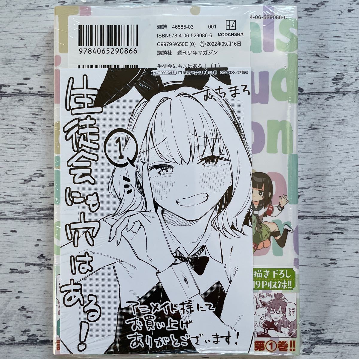 生徒会にも穴はある 1巻（初版・シュリンク未開封・アニメイト特典付き