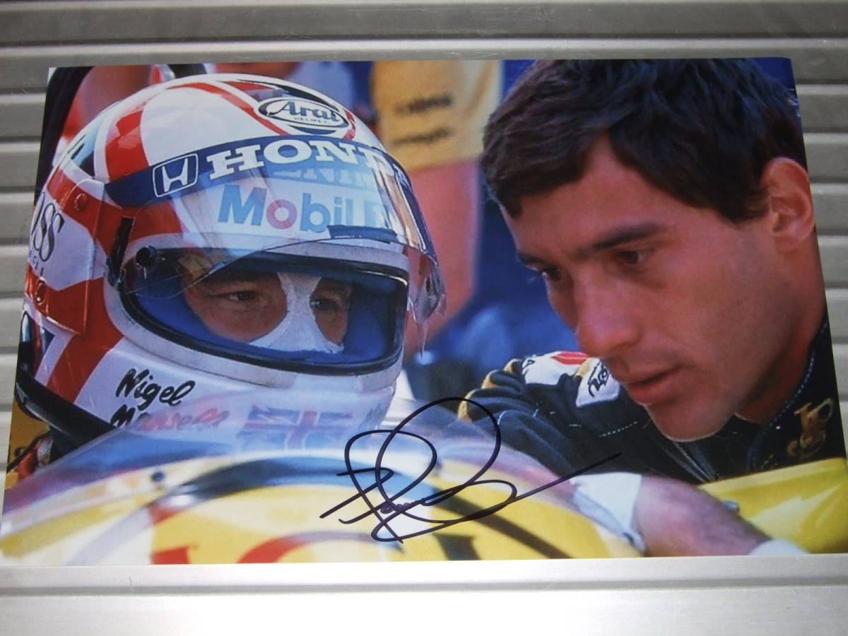 Yahoo!オークション - ナイジェル・マンセル 直筆サイン入り大判写真 1
