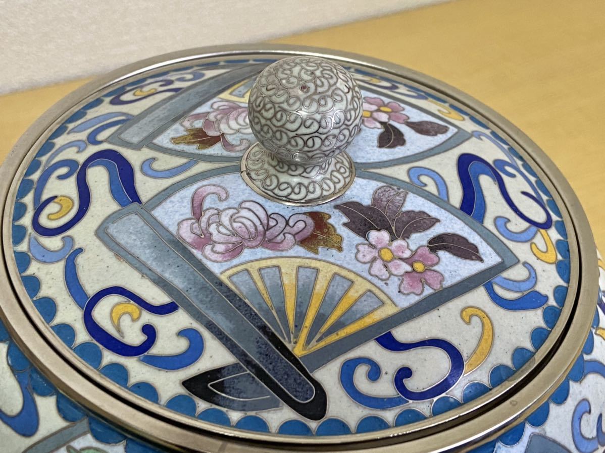 Yahoo!オークション - Ta936 黄 井仁 造 唐物七宝 扇面 皆具（建水 水