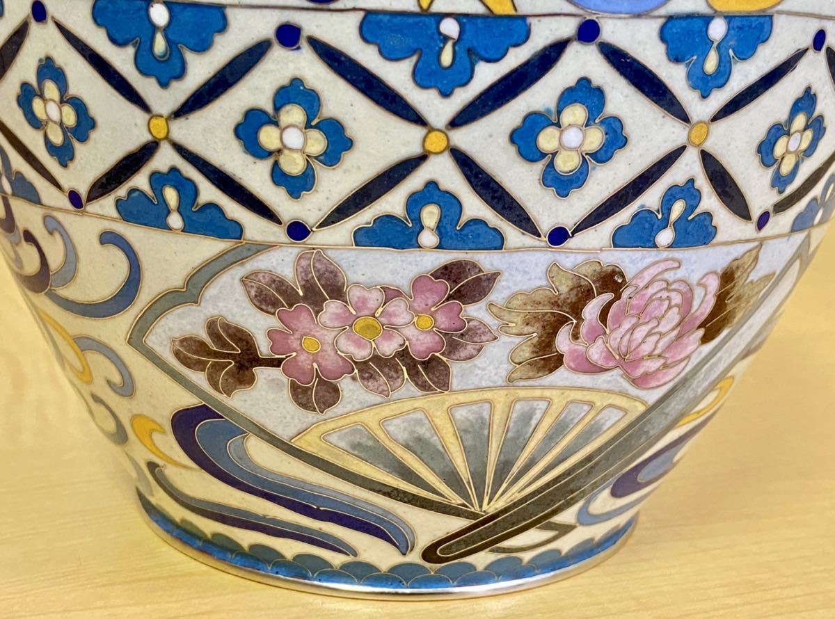 Yahoo!オークション - Ta936 黄 井仁 造 唐物七宝 扇面 皆具（建水 水