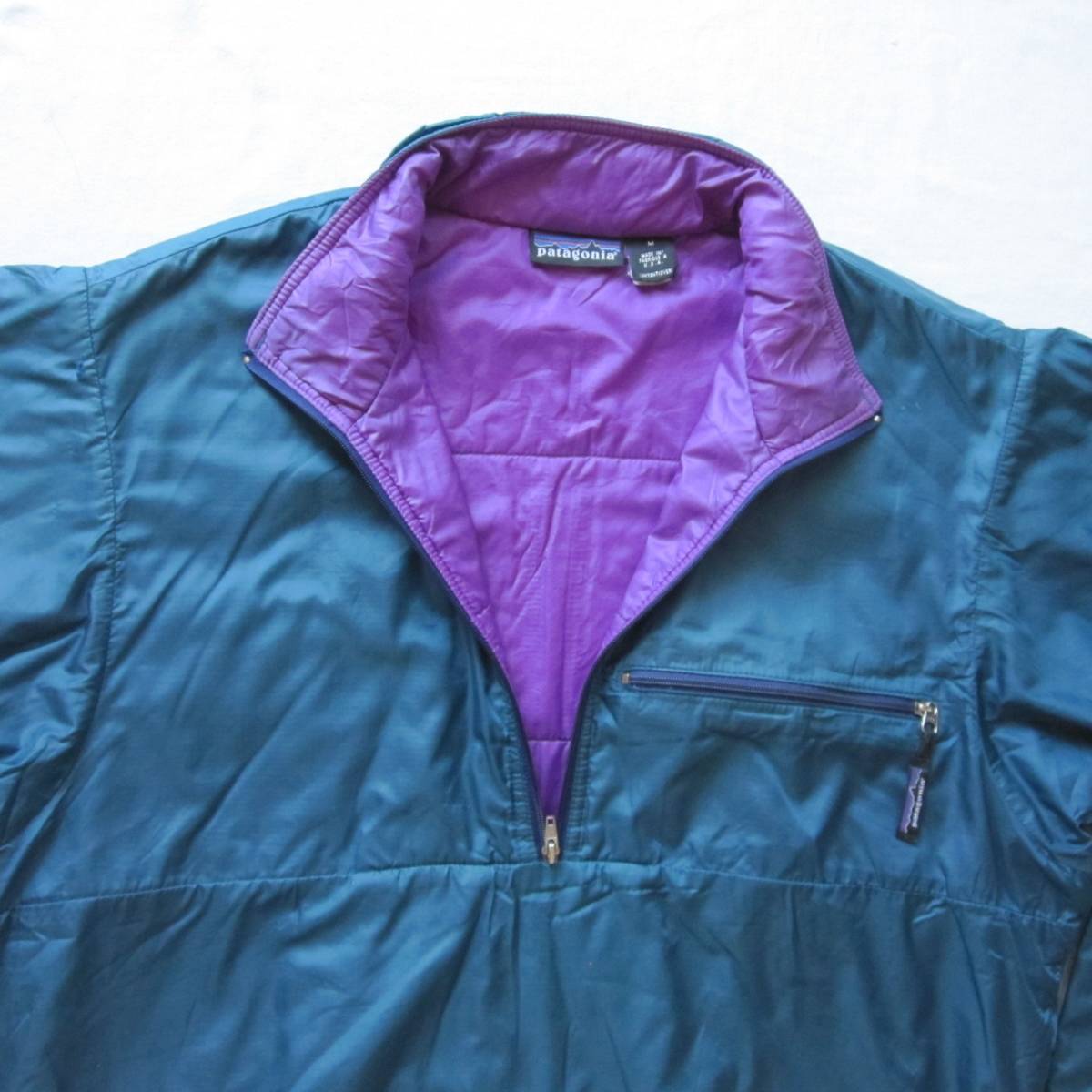 90s パタゴニア パフボール プルオーバー (M) ブルーグラス x ブライト