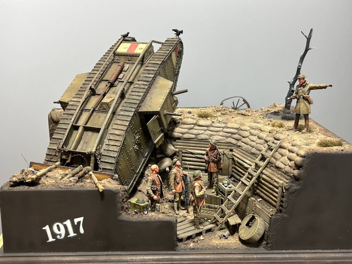 Yahoo!オークション - 1/35 イギリスMk.Ⅳ ジオラマ完成品