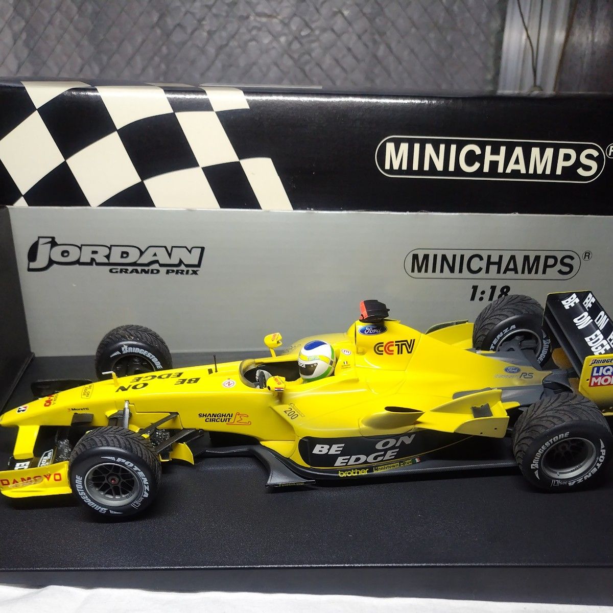ミニカー 1/18 ミニチャンプス Jordan Ford EJ13 G．Fisichella 1st