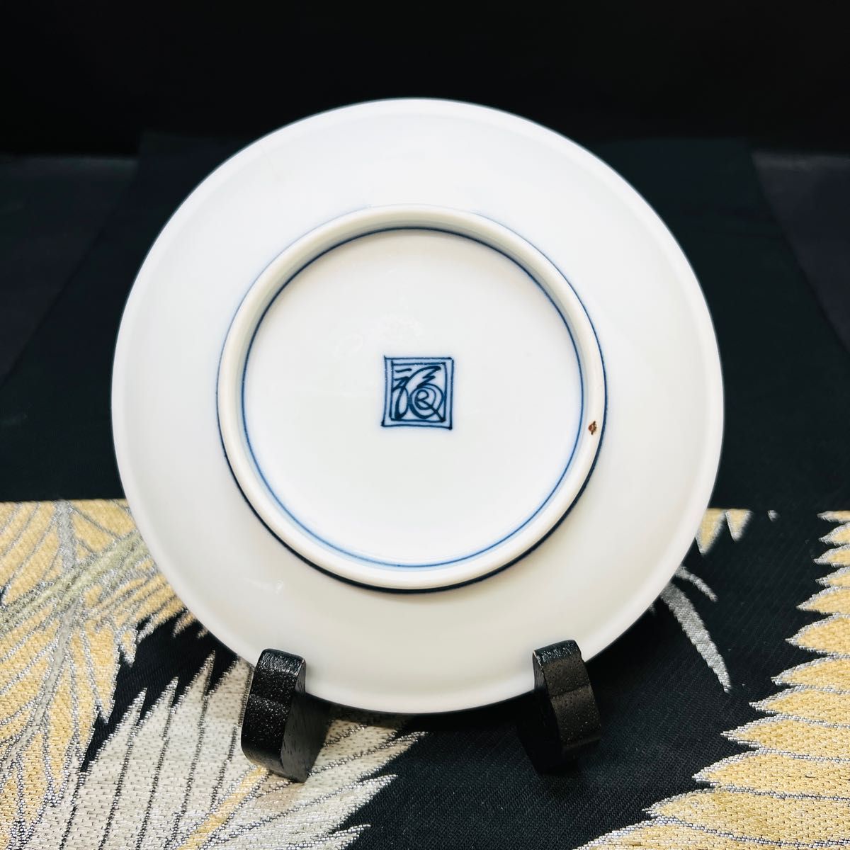 人間国宝 11代酒井田柿右衛門 染錦柘榴紋 皿 1枚 二重渦福 角福銘