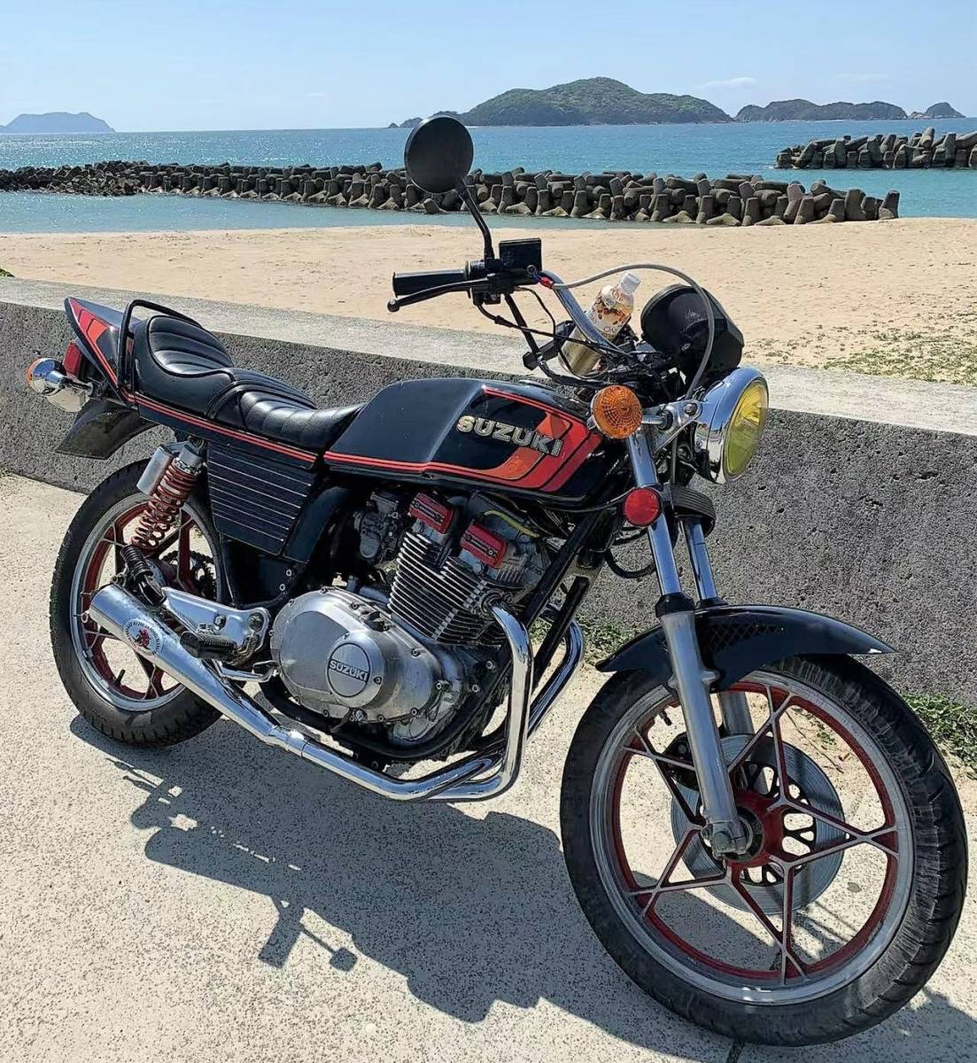 Yahoo!オークション - GS400【豪】クロス メガホン メッキ/マフラ