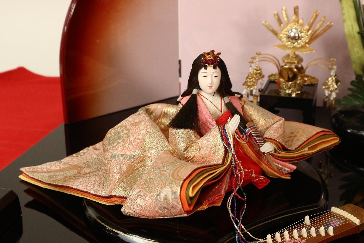 Yahoo!オークション - 人形の秀月 「平安絵巻雛」 平飾り 親王飾り 琵