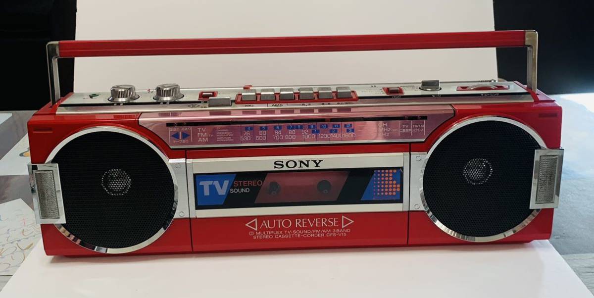 Yahoo!オークション - 昭和レトロ ラジカセ ソニーSONY cfs-v15 80年代