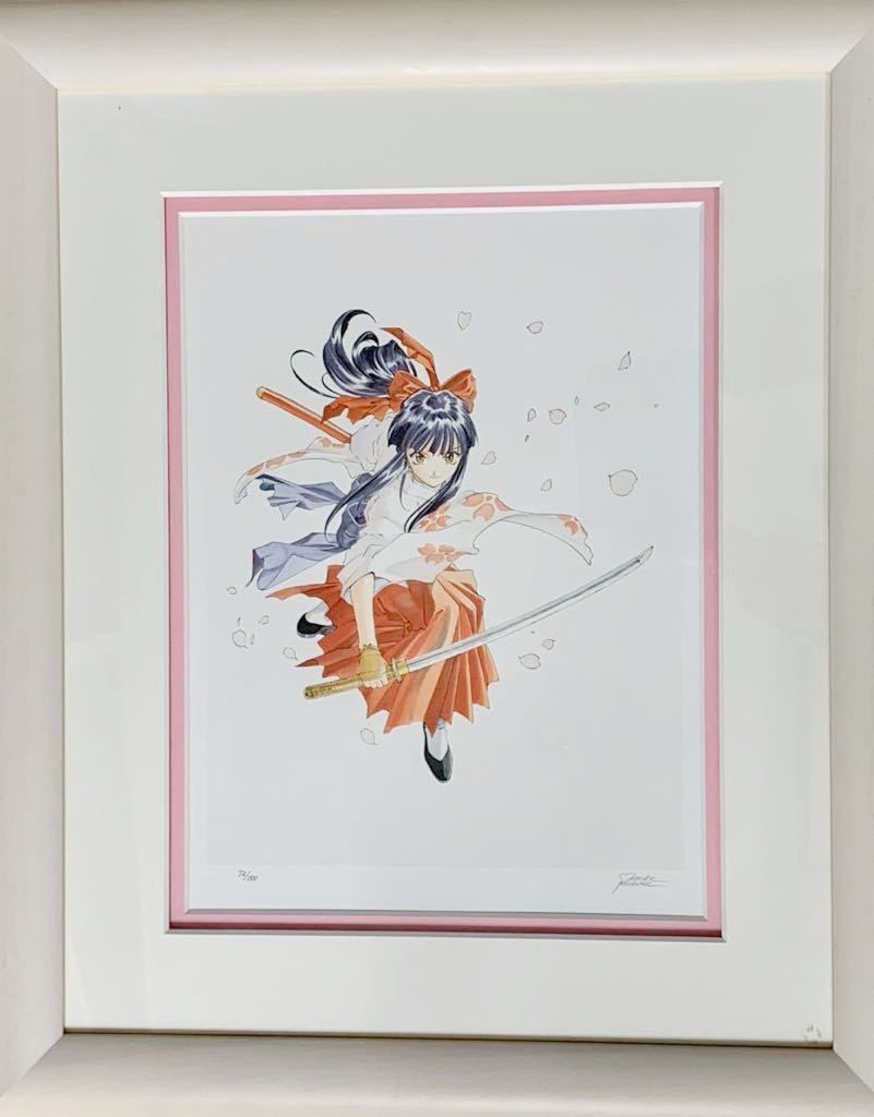 Yahoo!オークション - サクラ大戦 リトグラフ 藤島康介 「桜」 サイン