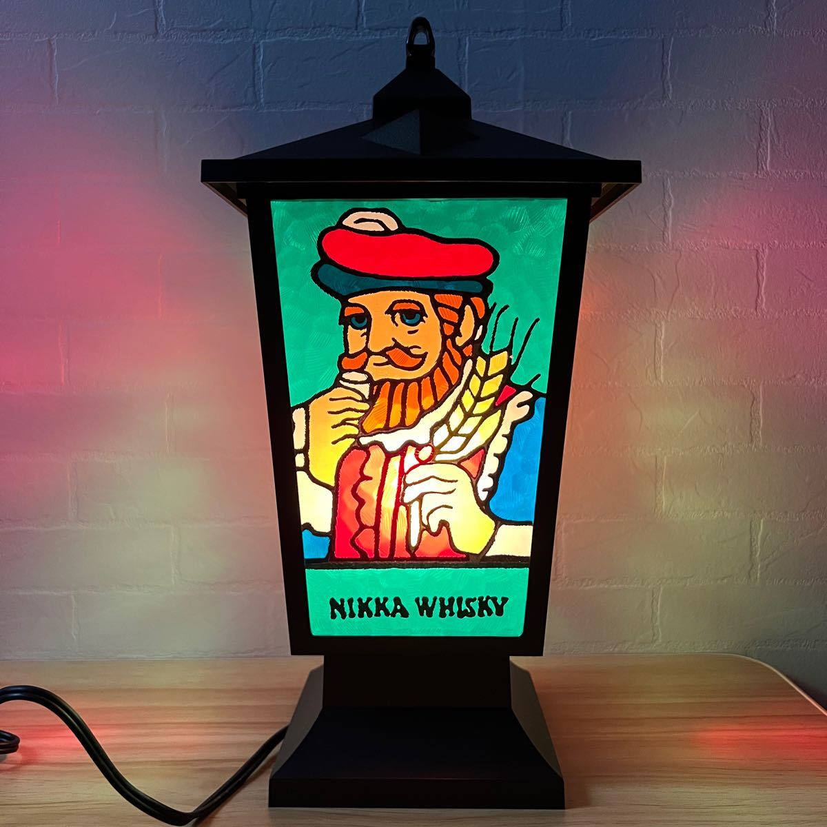 新品 ニッカウヰスキーのステンドランタン Super NIKKA ブラックニッカ
