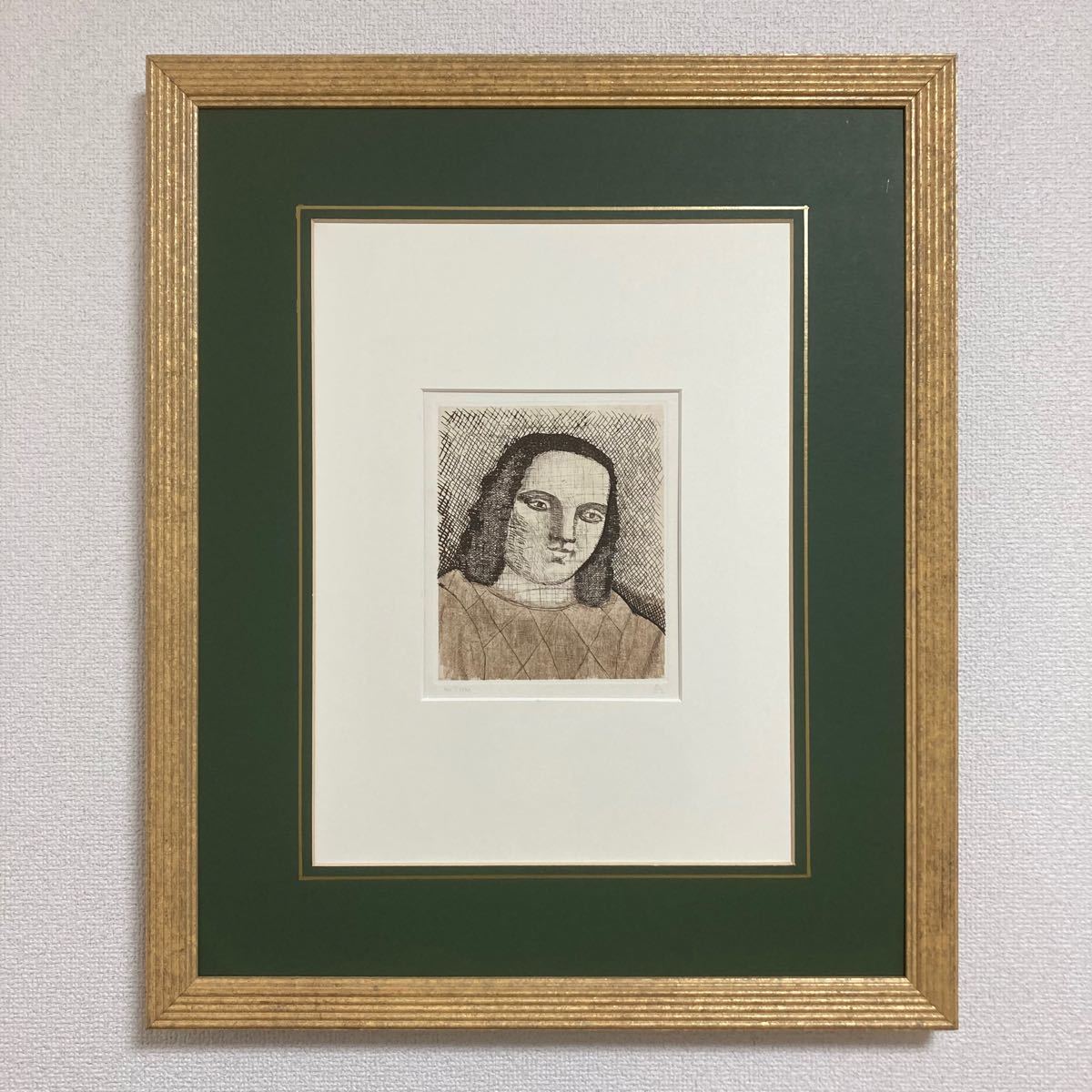 希少】有元利夫 銅版画 1982年 直筆サイン 彌生画廊 額装品 絵画