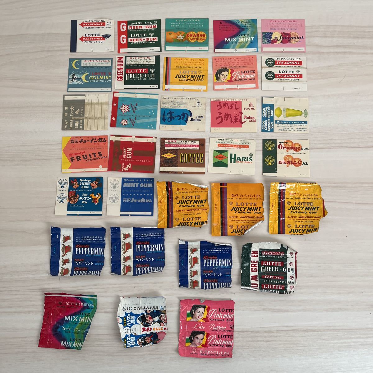 Yahoo!オークション - 昭和レトロ ガム 包み紙 まとめてセット グリコ
