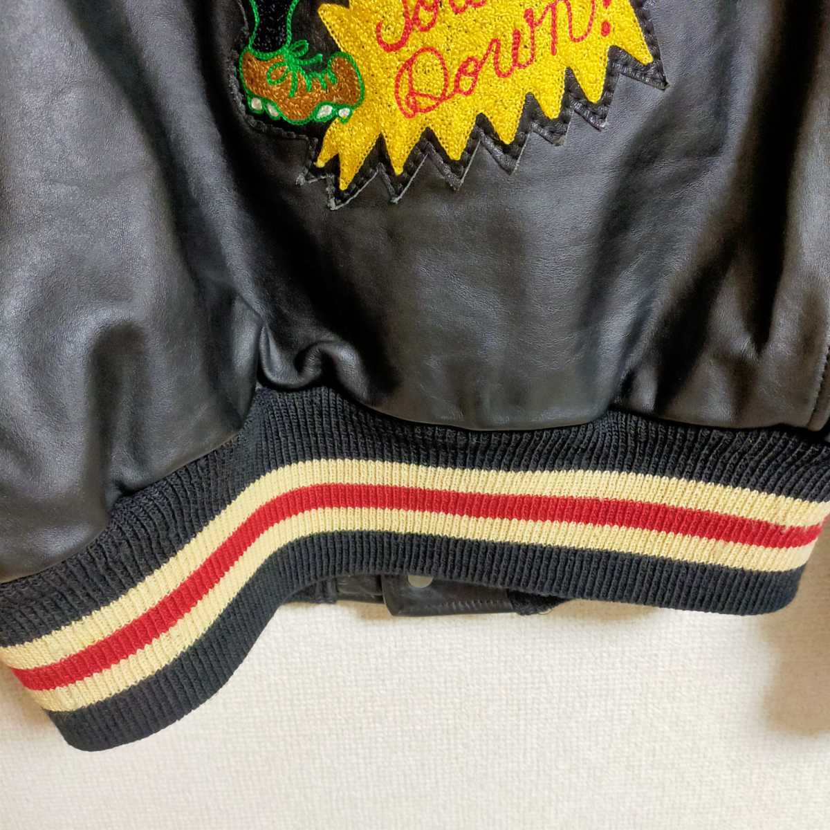 CATCHBALL キャッチボール 希少 オールレザー スタジアムジャンパー