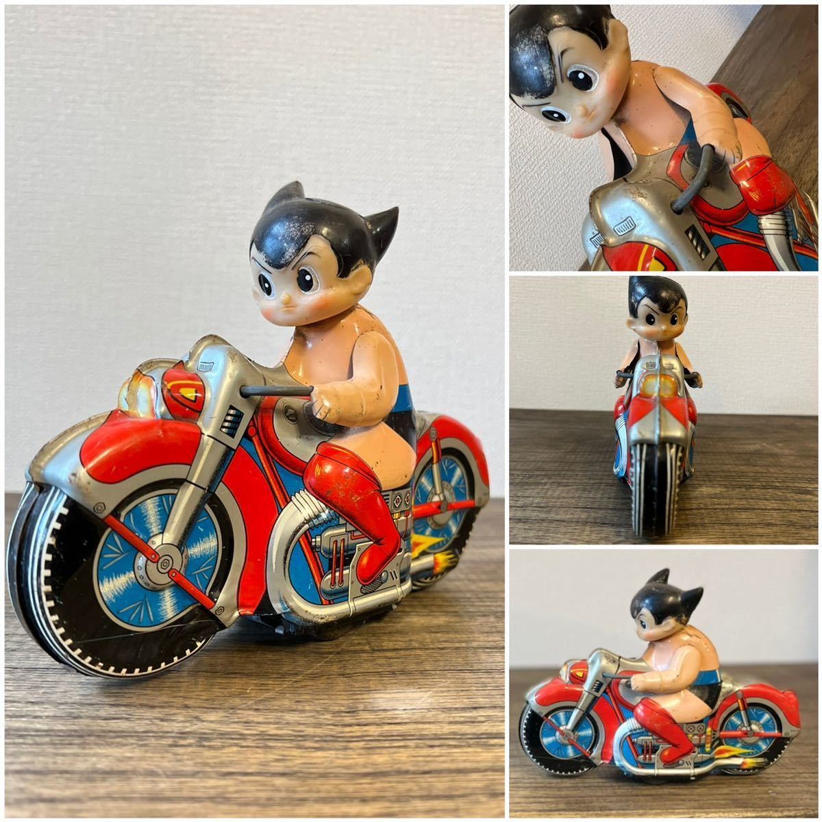 Yahoo!オークション - 浅草玩具 ATD製 ブリキ 鉄腕アトム バイク玩具