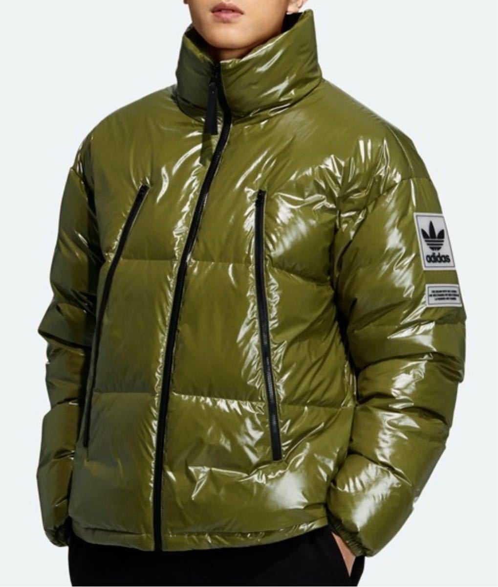 送料込 新品Oサイズ アディダス トレフォイル ダウンジャケット