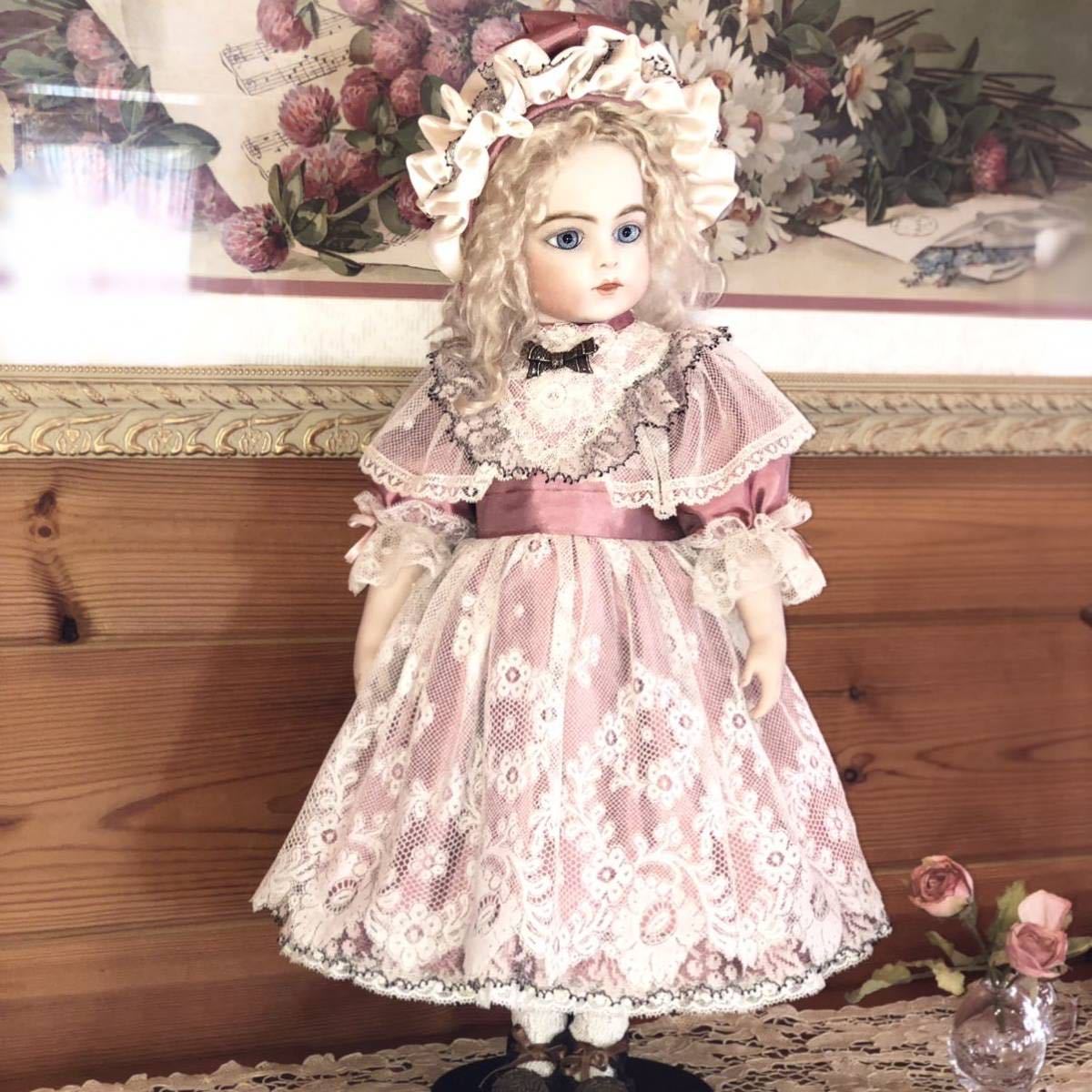 Yahoo!オークション - 可愛いシルクのドールドレス と ボネ セット ア