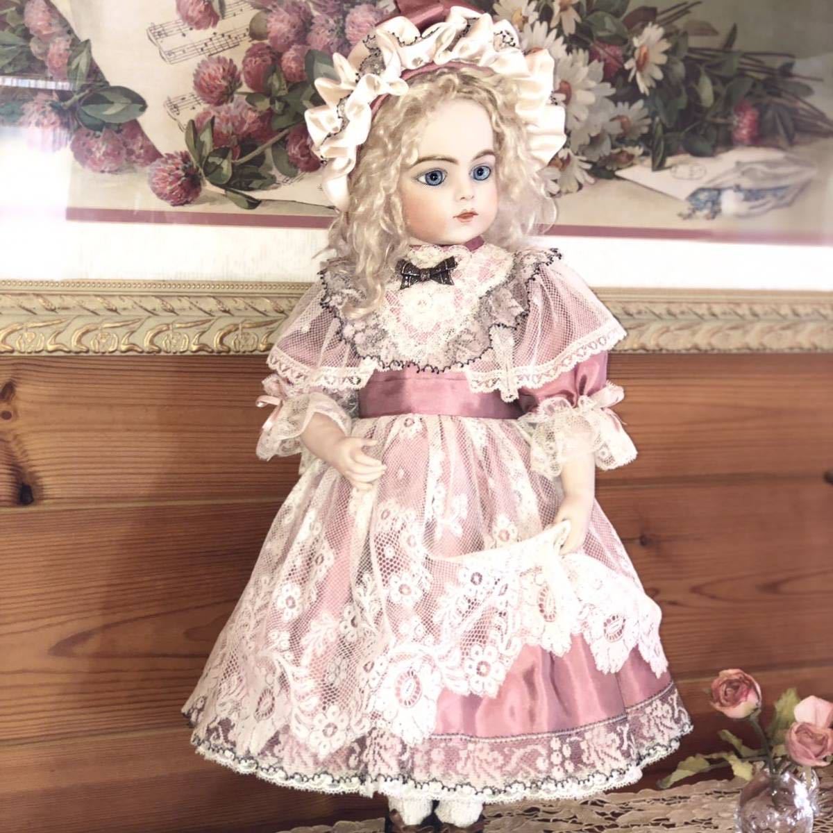 Yahoo!オークション - 可愛いシルクのドールドレス と ボネ セット ア