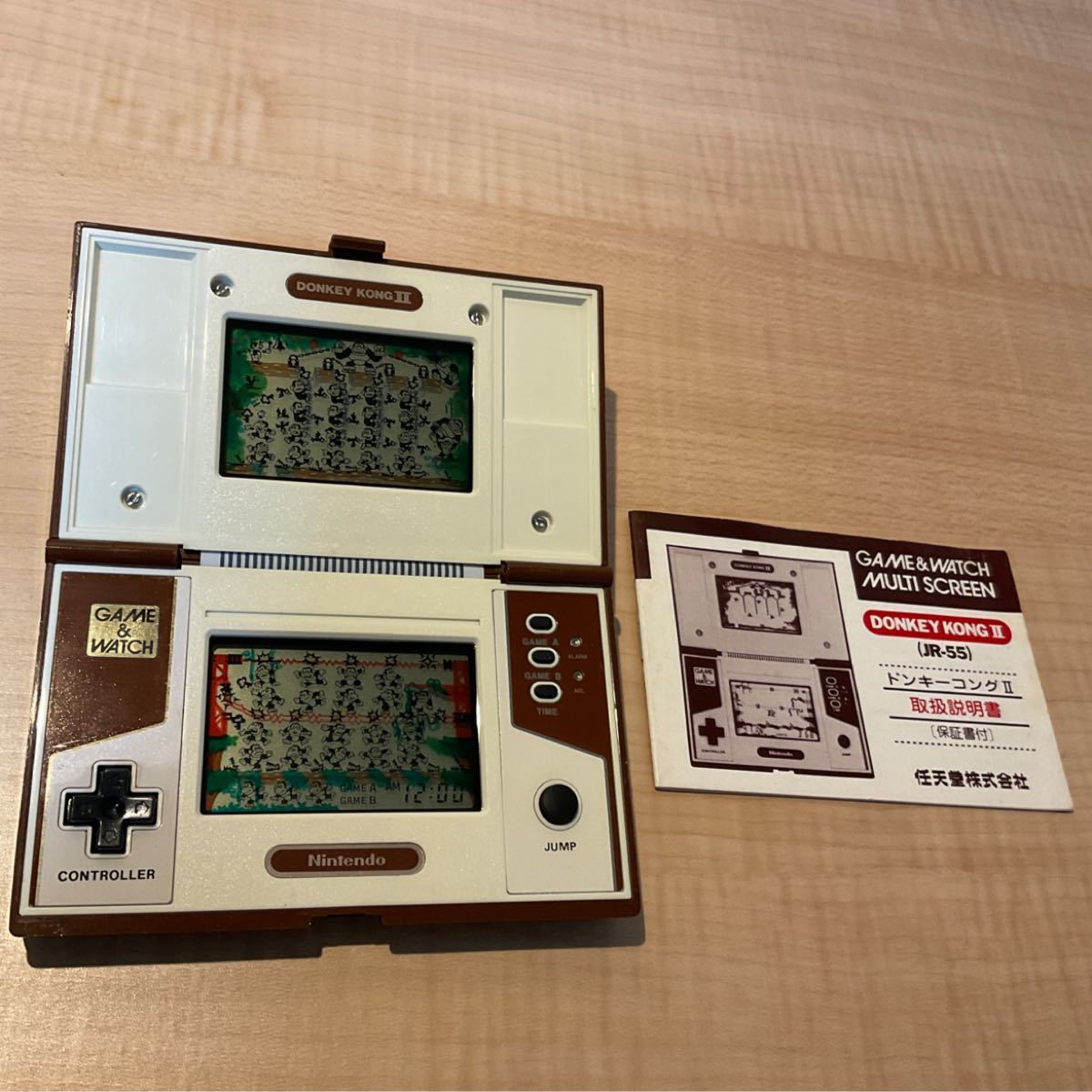 任天堂 ゲームウォッチ ドンキーコング2 画面クリア 液漏れなし 取説