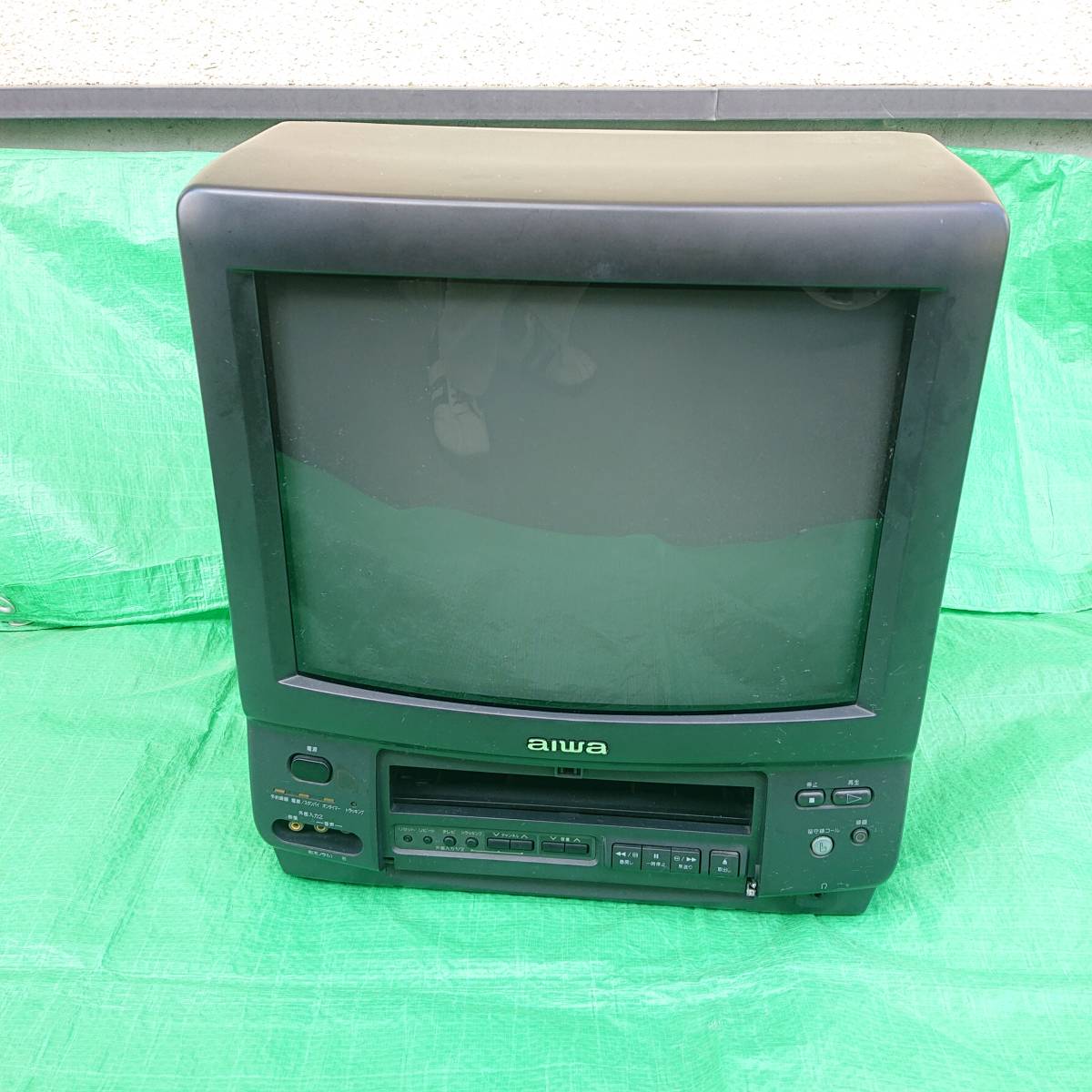 Yahoo!オークション - アイワ ブラウン管テレビ ビデオVHSデッキ付き14