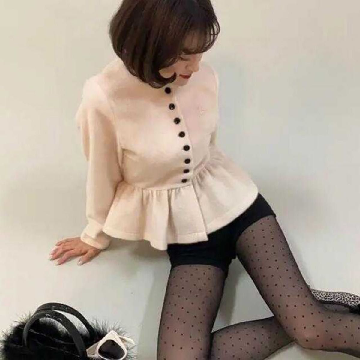 Bibiy ペプラムカーディガン ピンク｜Yahoo!フリマ（旧PayPayフリマ）