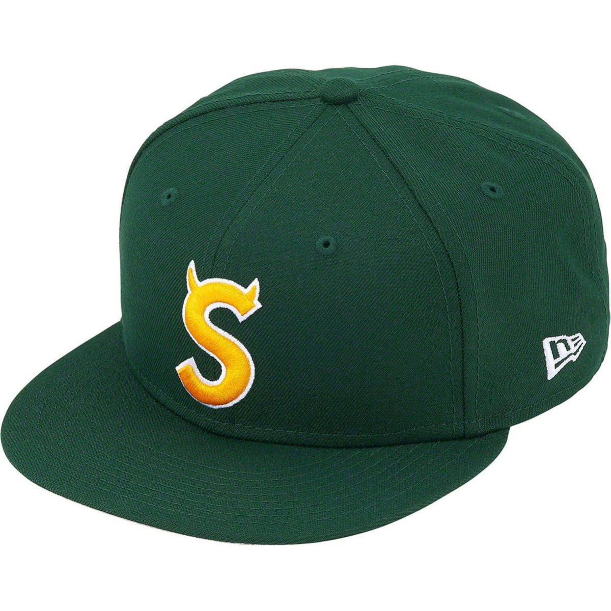 送料無料 7 1/2 緑 Supreme 22FW S Logo New Era Cap Green 22AW