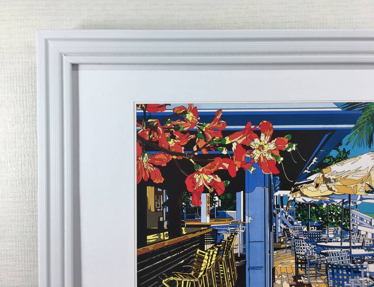 Yahoo!オークション - 鈴木英人 A4タイプ額入り 1991『SEA SIDE BAR』(