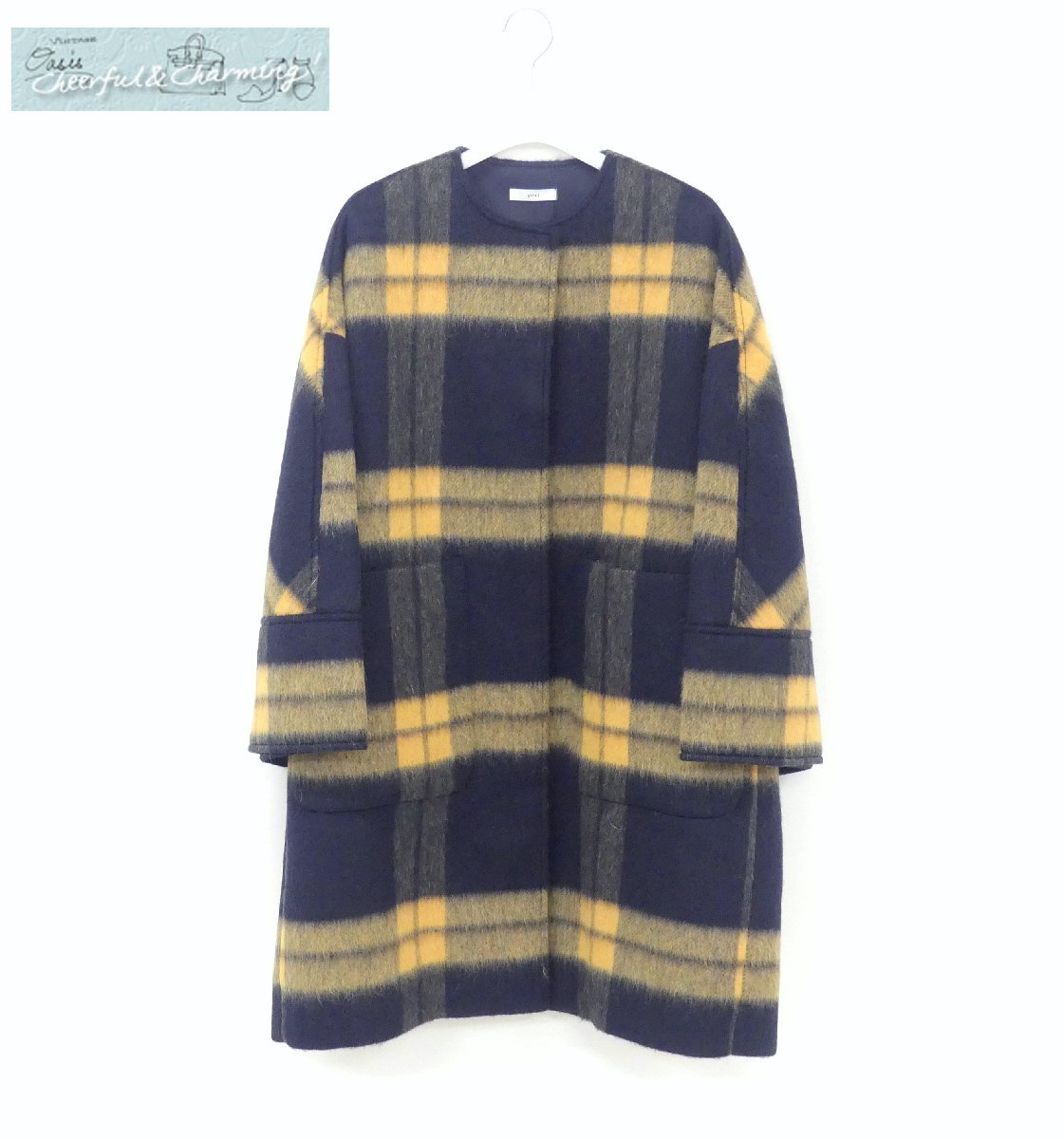 Yahoo!オークション - 新作 未使用 yori ヨリ シャギーチェックコート