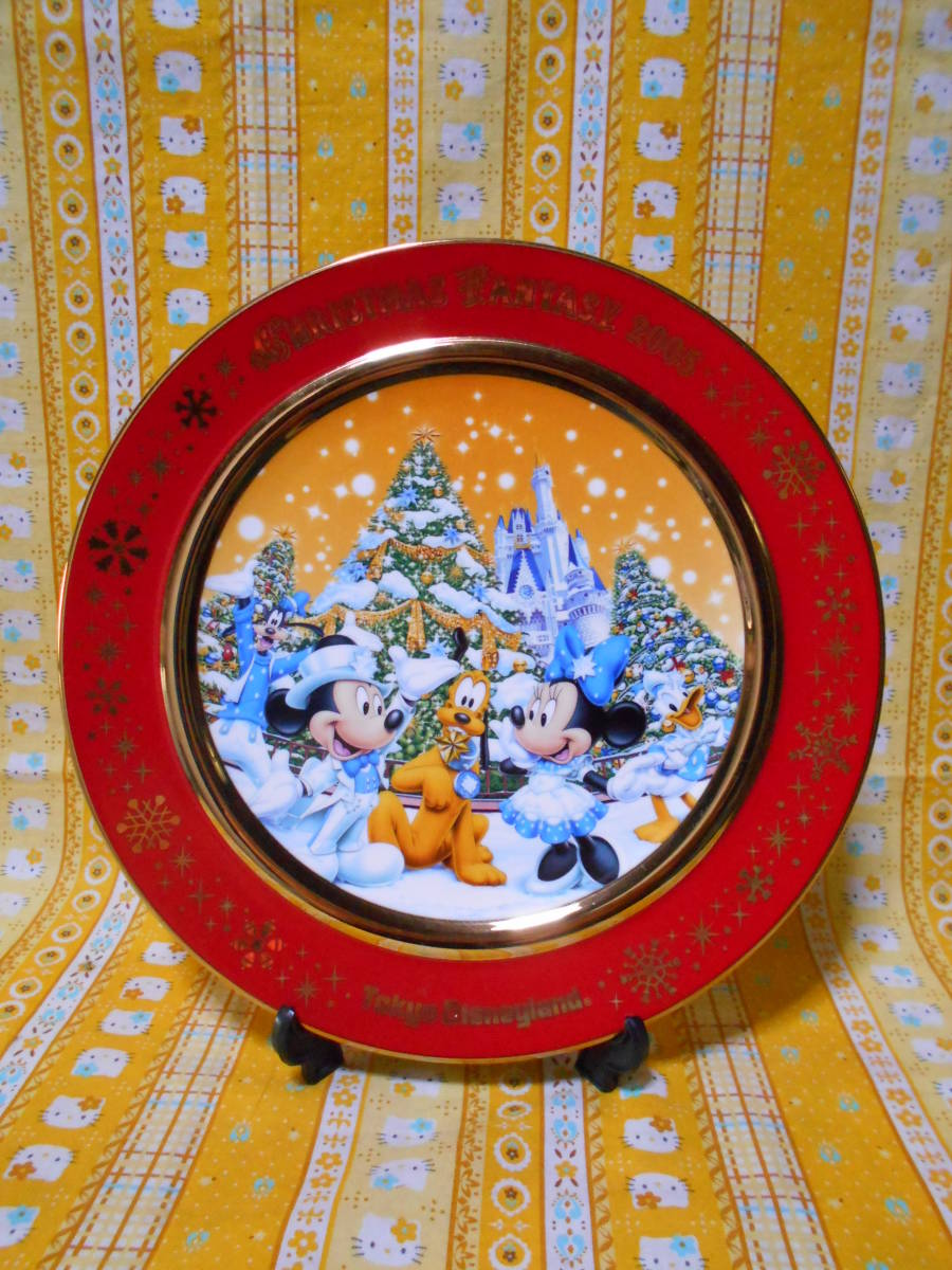 Disney記念クリスマスファンタジー2005 プレート Disneyland赤 Disney