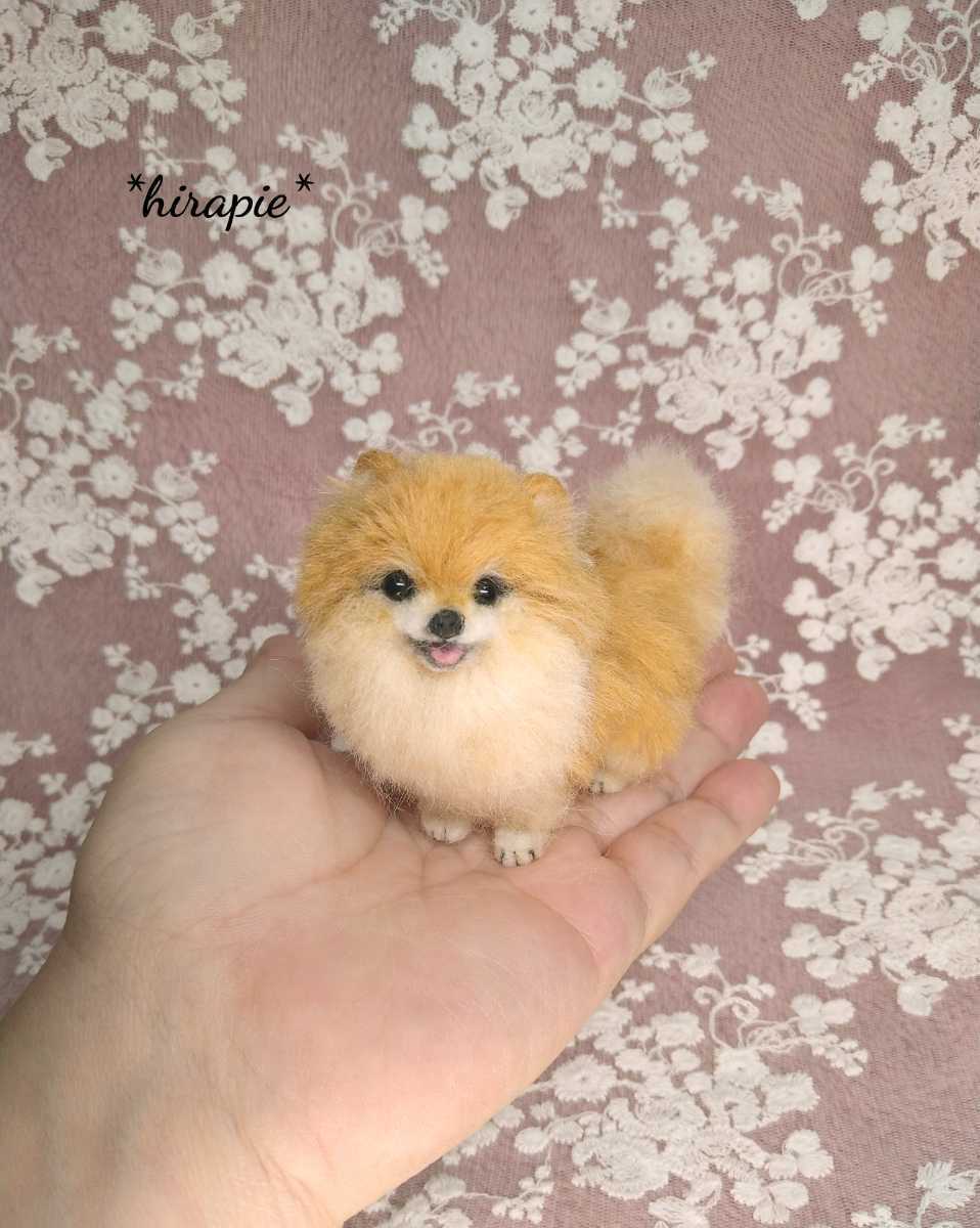 Yahoo!オークション - hirapie 羊毛フェルト ポメラニアン オレンジ