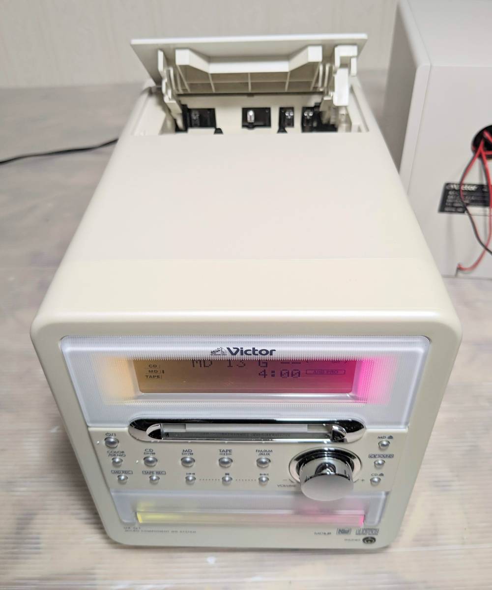 Yahoo!オークション - 送料無料 Victor ビクター MDコンポ UX-QX1-W CD