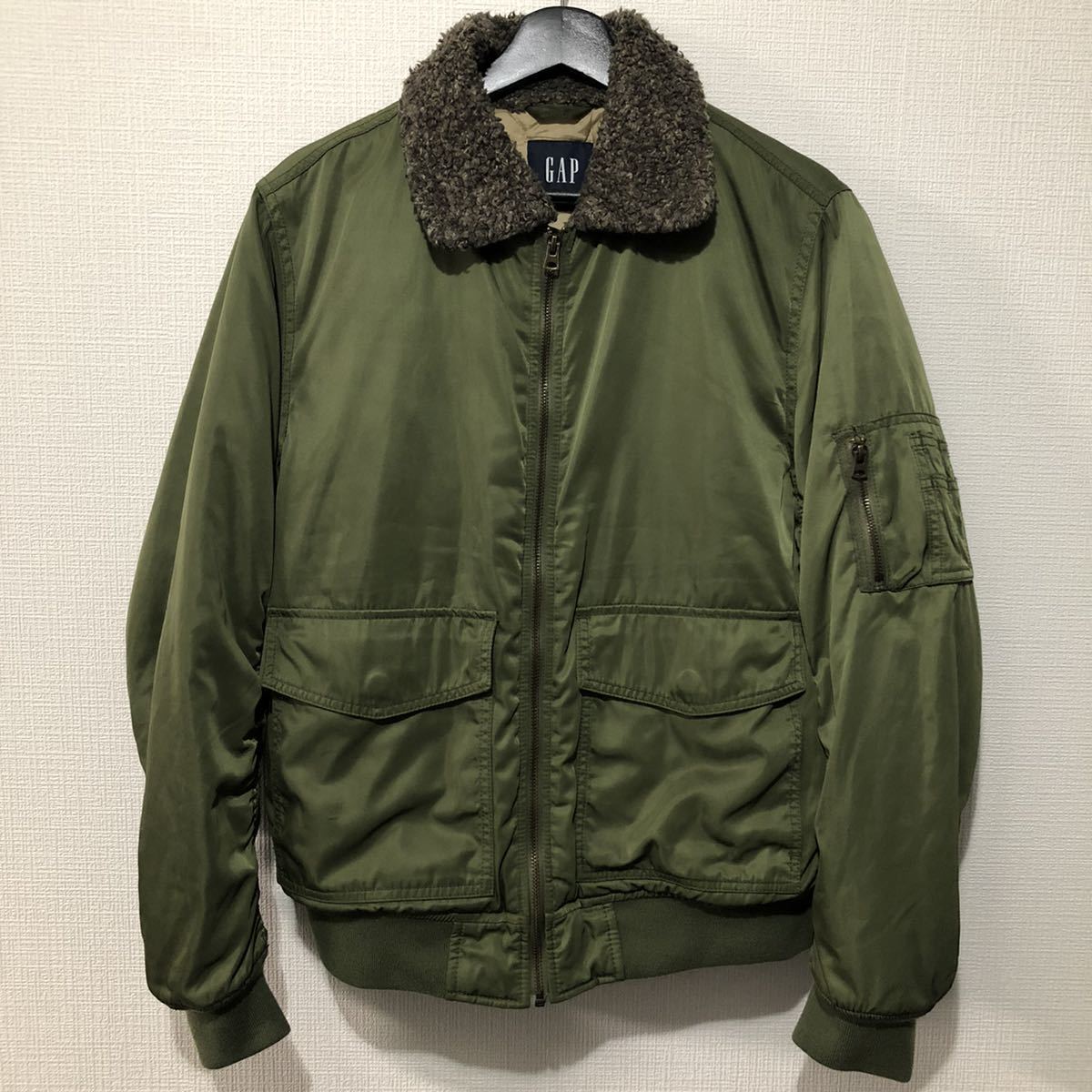 美品 オールドギャップ GAP 90s ma-1 ボアミリタリージャケット