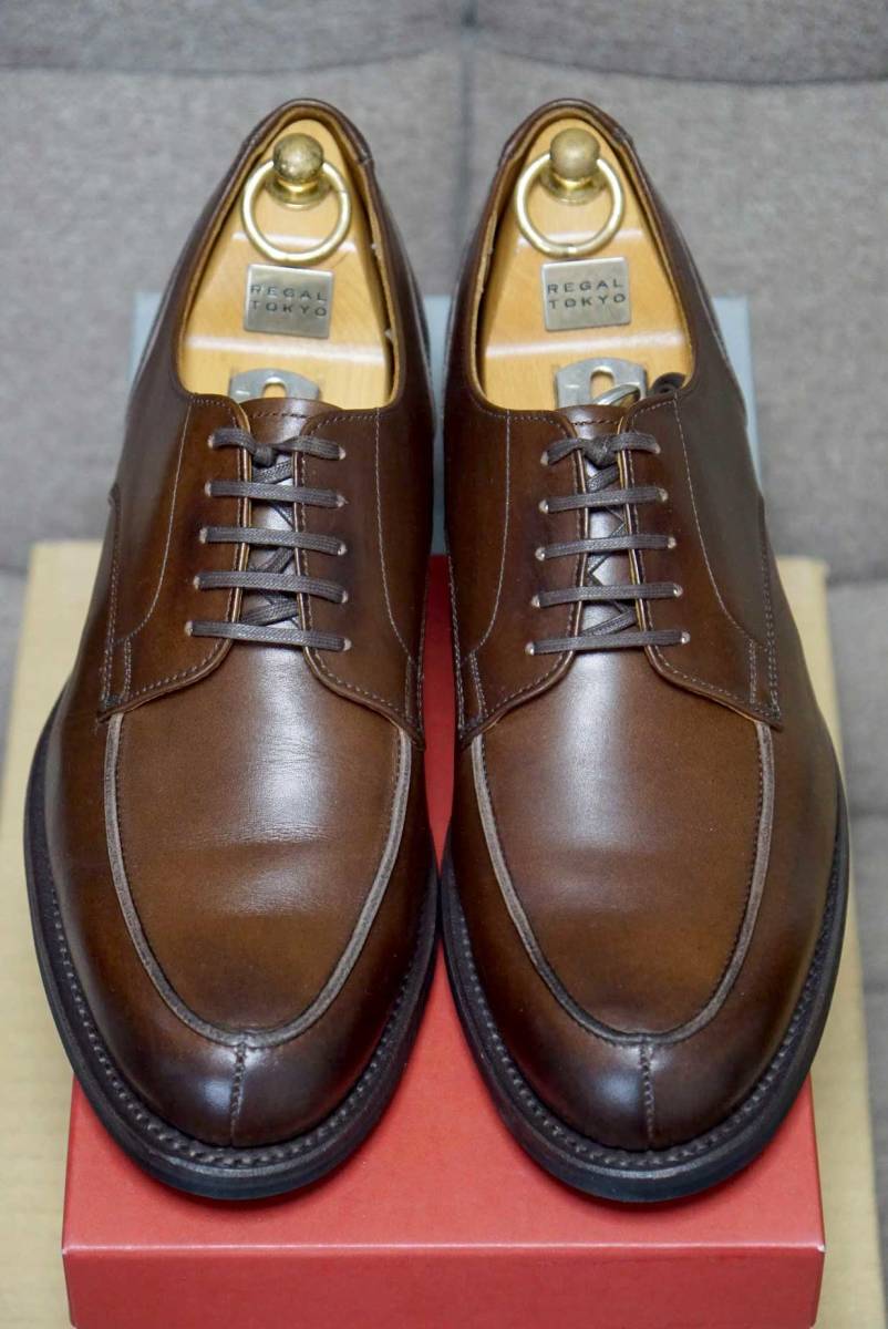REGAL Uチップシューズ 03BL 茶系 25 5㎝ リッジウェイソール 送料無料