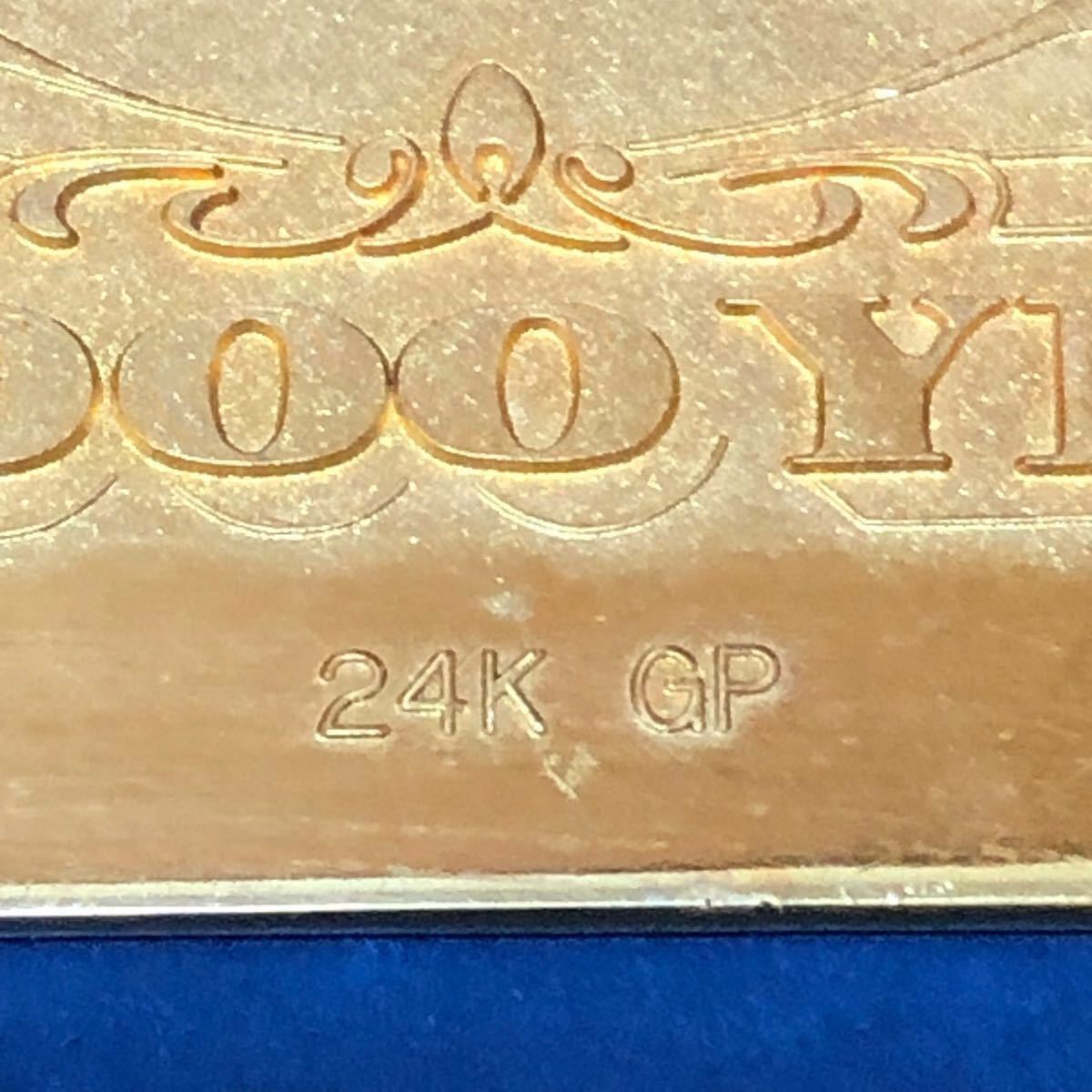 昭和レトロ 10000円札（聖徳太子）の金属製プレート 24金メッキ（24KGP