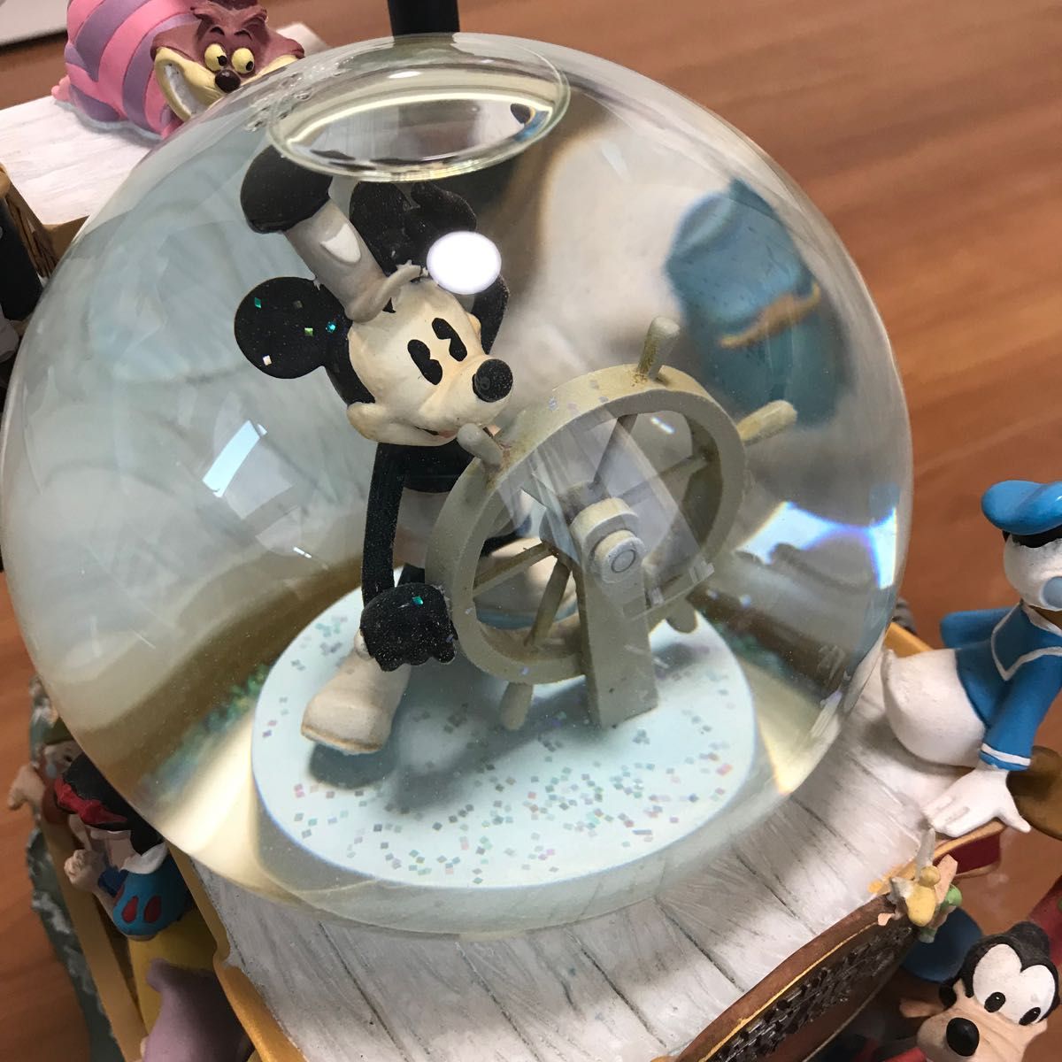 Disney ディズニー ミッキー 75周年記念 スノードーム オルゴール 船