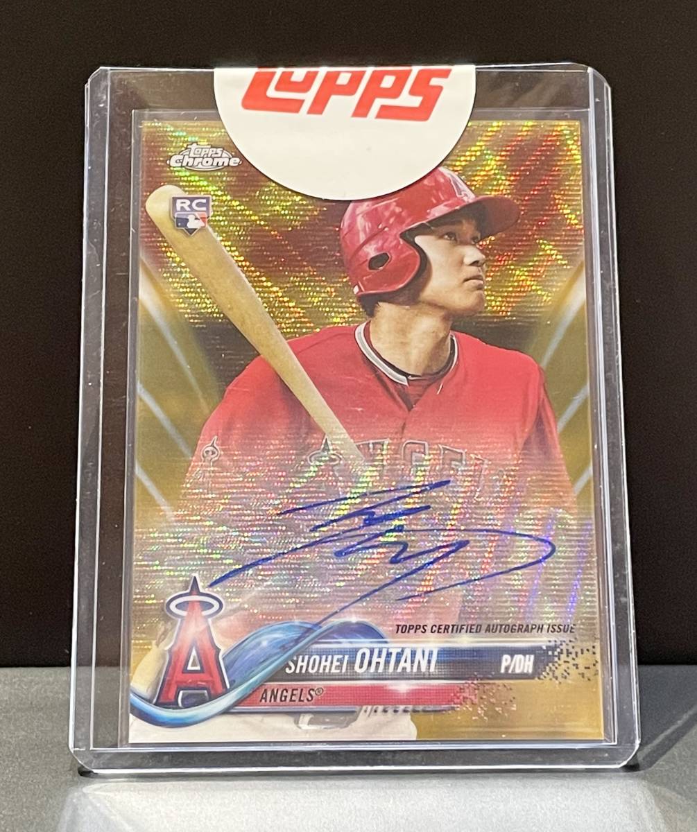 Yahoo!オークション - 大谷翔平 2018 Topps Chrome Rookie Auto Gold W