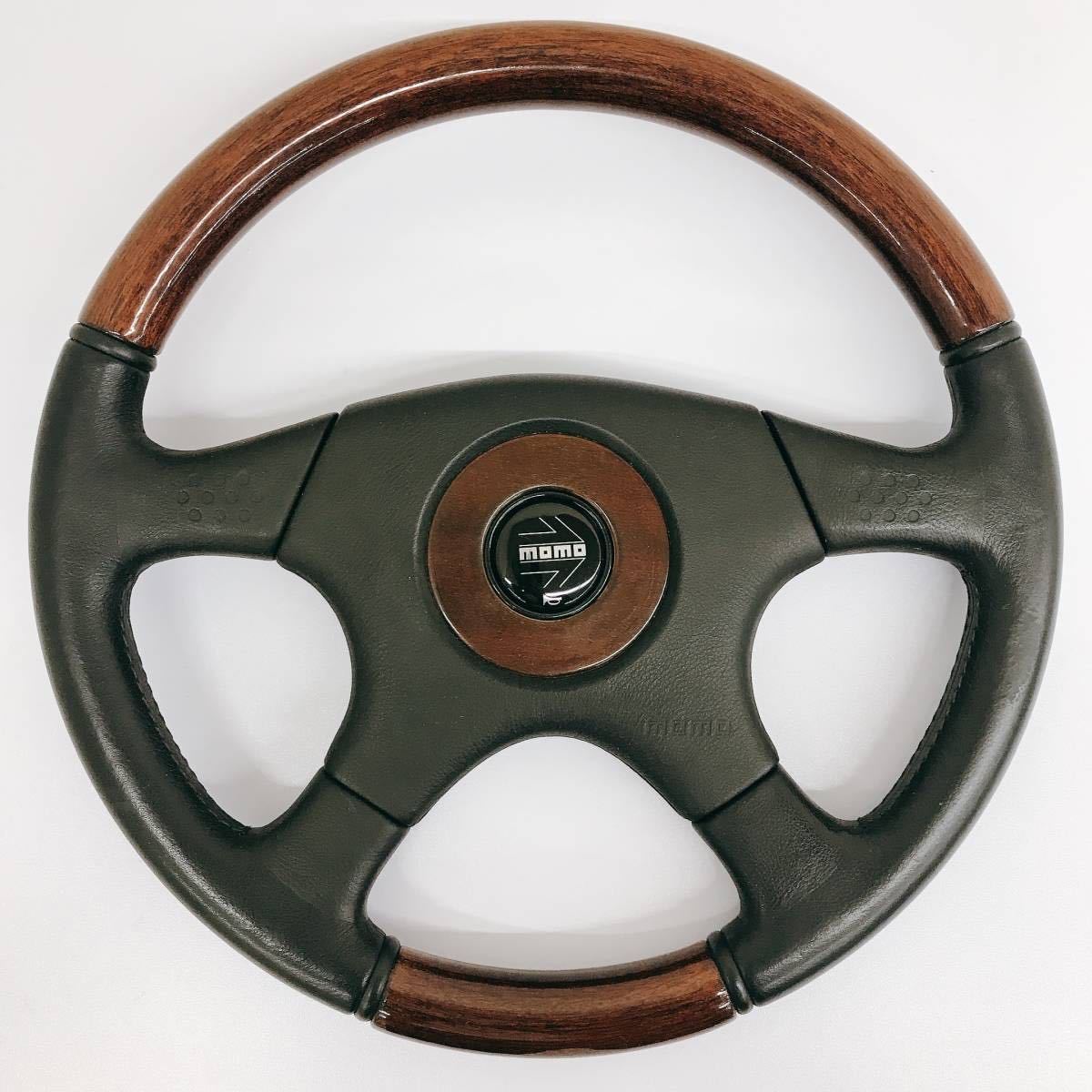 Yahoo!オークション - 美品 momo モモ ステアリング レザー ウッド コ