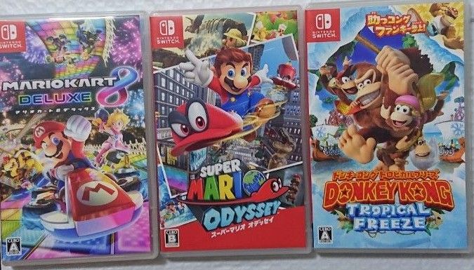 スイッチソフト3点セット マリオカート8 スーパーマリオオデッセイ