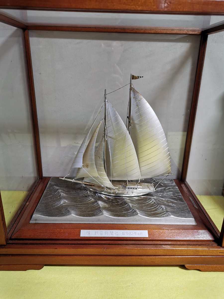 銀製ヨット 7号伝統工芸TAKEHIKO 関工芸武比古置物-エルメス HERMES