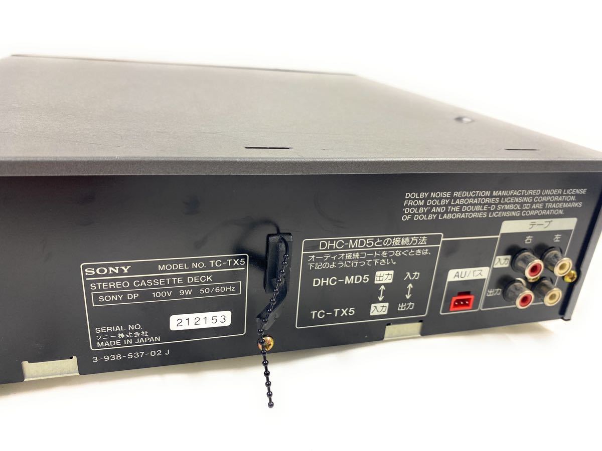 ジャンク SONY ソニー オートリバースカセットデッキ TC-TX5｜Yahoo