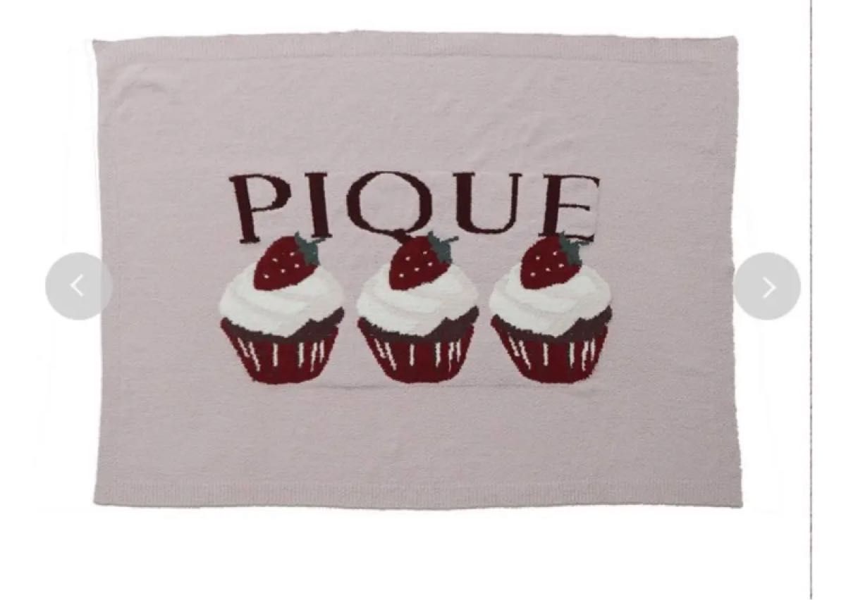 ジェラートピケ カップケーキ いちご ピンク モチーフジャガード