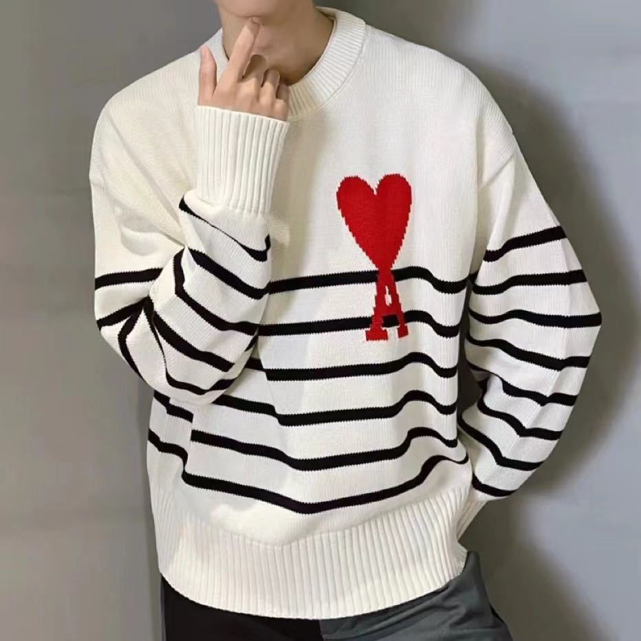 AMI Paris タートルネック ニット セーター XLサイズホワイト男女着用