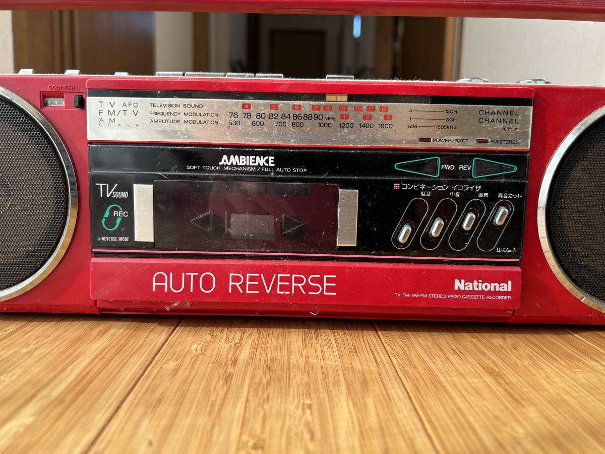 Yahoo!オークション - 昭和レトロ ナショナル ダブルカセットデッキ