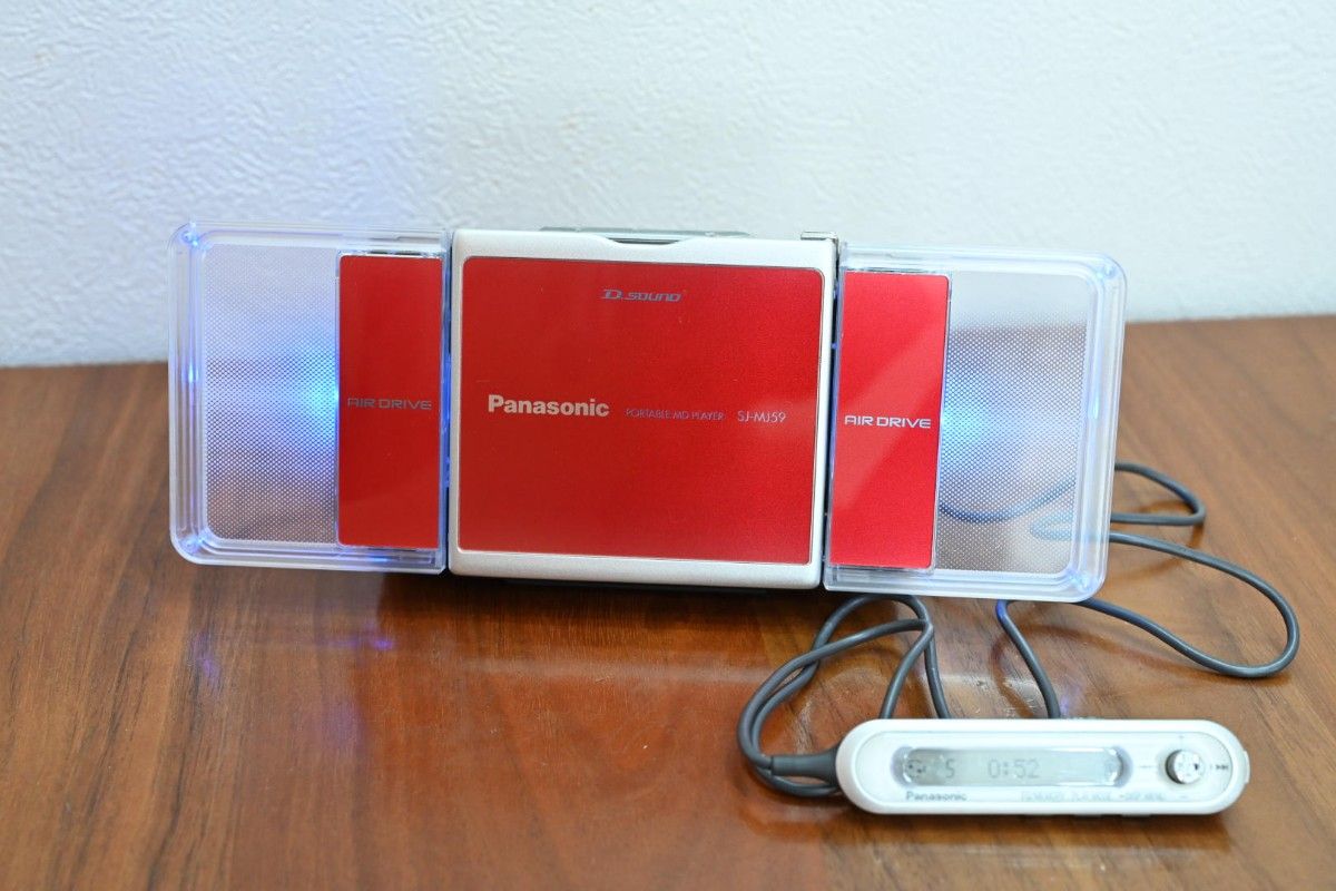 パナソニック Panasonic 中古 ポータブル MDプレーヤー SJ-MJ59 レッド