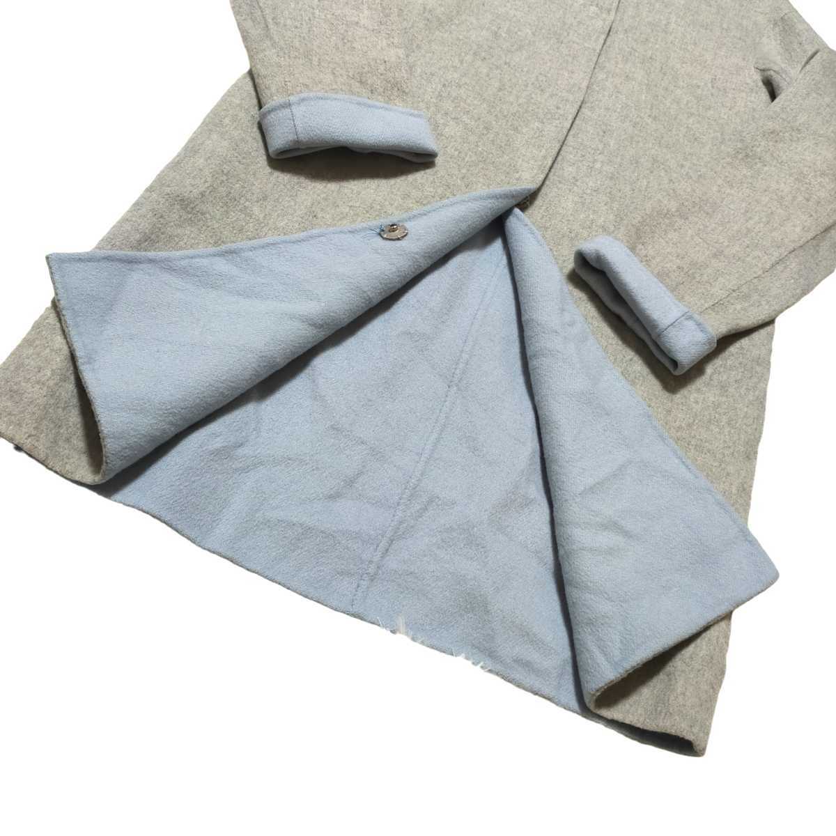 theory セオリー ダブルフェイスコート ノーカラーコート フード付き