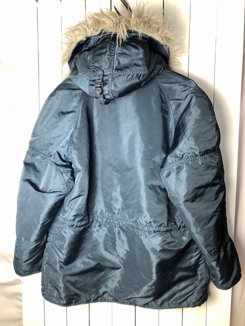 USA古着 80s USA製 ALPHA N-3B ミリタリー フライトジャケット L～XL