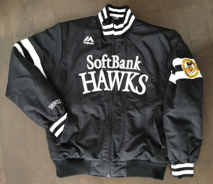 Majestic SoftBank Hawks スタジャン ブラック 黒 3XL Majestic