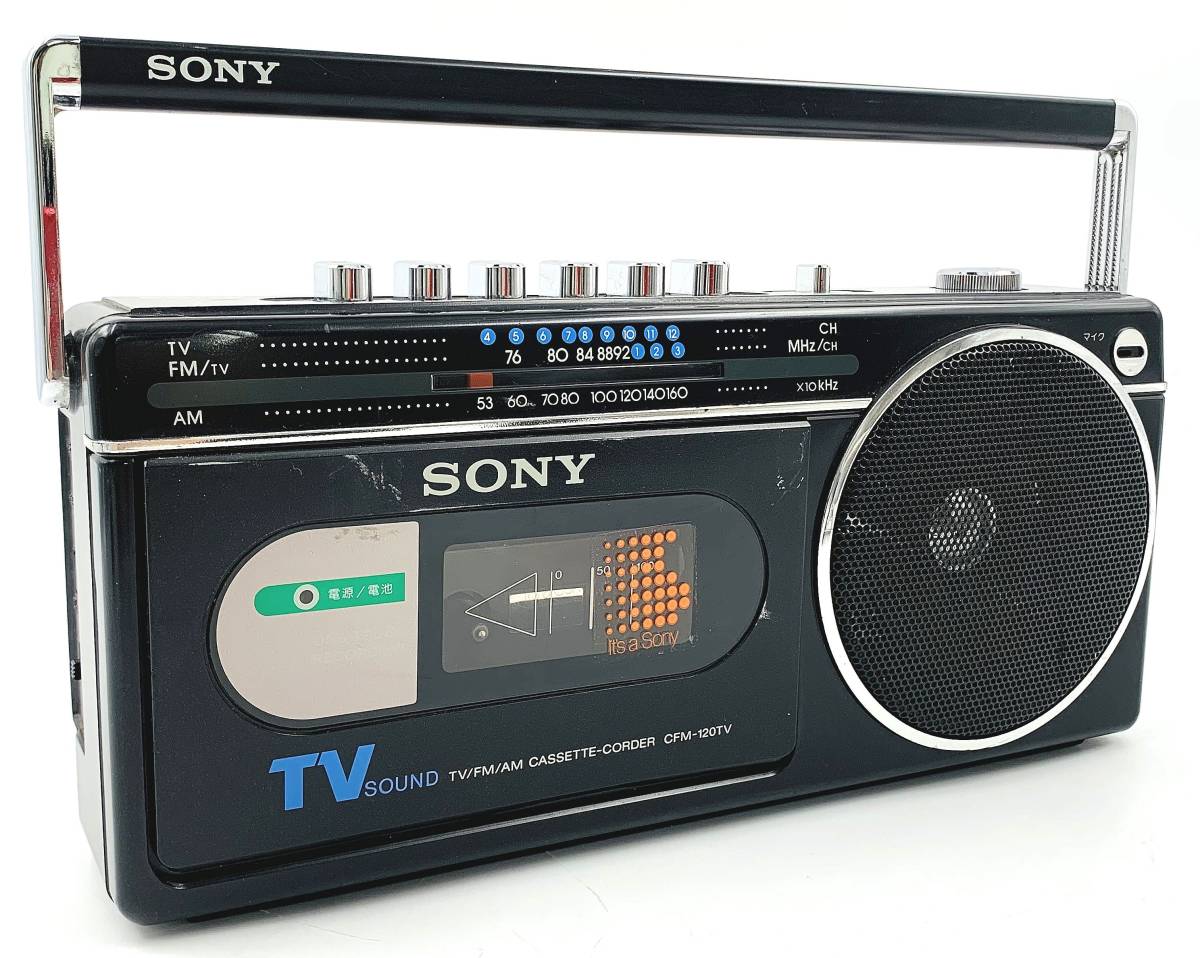 Yahoo!オークション - SONY ソニー 1986年 CFM-120TV 黒 TV/FM/AM カセ